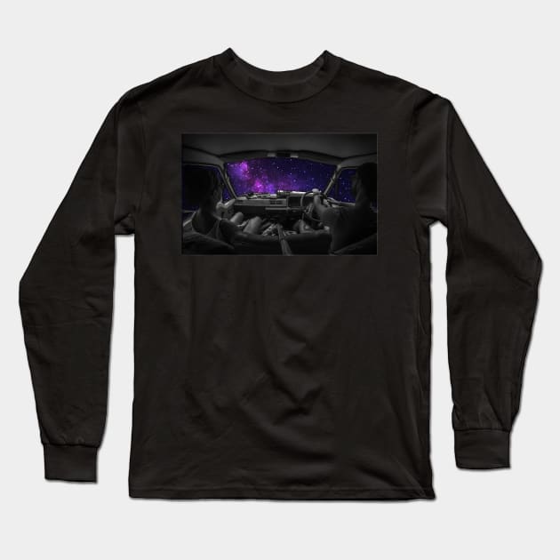 Travel to Galaxy Long Sleeve T-Shirt by lickerantony
